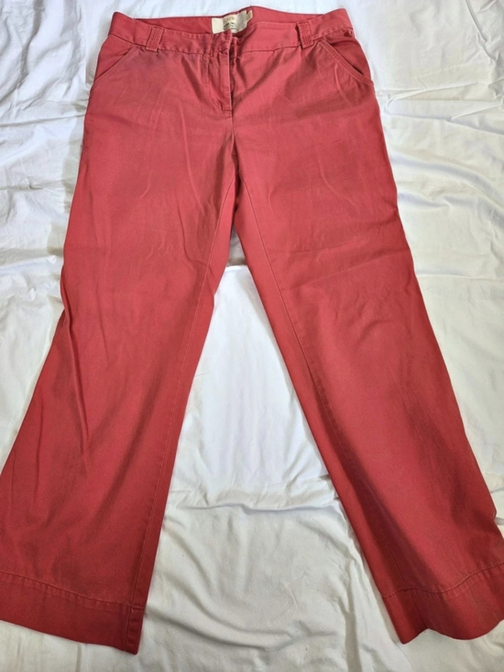 J.Crew Classic Twill Chino Lopse Fitting Straight Leg Pants in Pink Size 12R